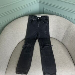 Women’s Black Distressed Jeans